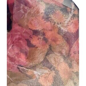 May Arts 2 Inch Sheer Floral Ribbon - 50 Yard Spool